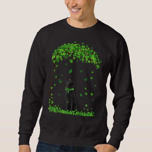 Labrador St Patricks Day Lover Irish Shamrock Dog Trui (Voorkant)