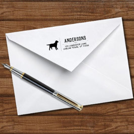 Labrador staand omtrek retouradres zelfinktende stempel