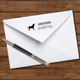 Labrador staand omtrek retouradres zelfinktende stempel