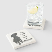 Labrador Stenen Onderzetter (Zijkant)