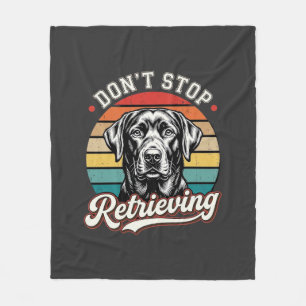 Labrador Stop Niet Met Ophaal Retro Hond Fleece Deken