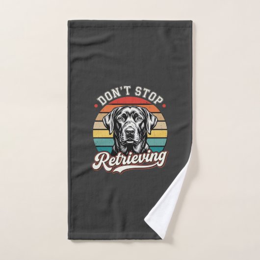 Labrador Stop Niet Met Ophaal Retro Hond Handdoek (Handdoek)