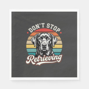 Labrador Stop Niet Met Ophaal Retro Hond Servet