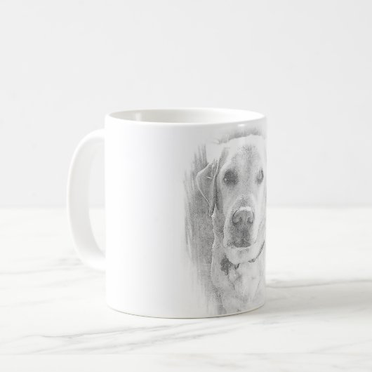 Labrador Tasse *grau Koffiemok (Voorkant links)