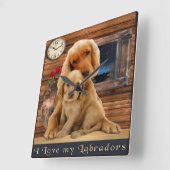 Labrador-terugloopklok Vierkante Klok (Hoek)
