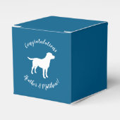 Labrador Theme - Dog Baby shower Blue Lab Bedankdoosjes (Voorkant Zijde)