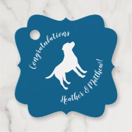 Labrador Theme - Dog Baby shower Blue Lab Bedankjes Labels