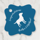 Labrador Theme - Dog Baby shower Blue Lab Bedankjes Labels (Voorkant)