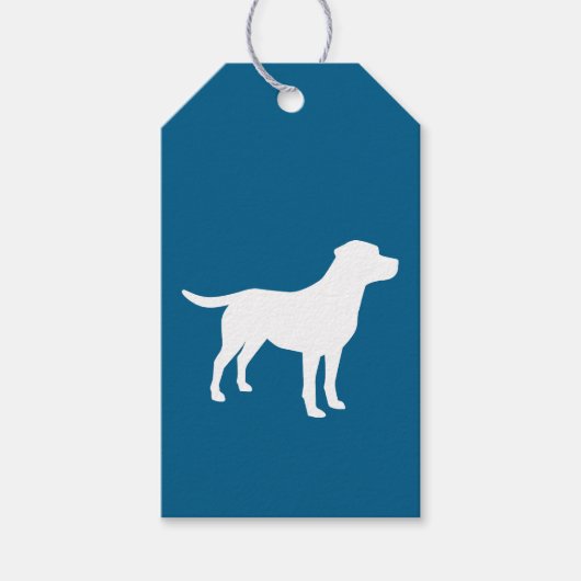 Labrador Theme - Dog Baby shower Blue Lab Cadeaulabel (Voorkant)