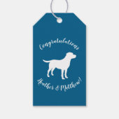 Labrador Theme - Dog Baby shower Blue Lab Cadeaulabel (Voorkant)
