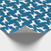 Labrador Theme - Dog Baby shower Blue Lab Cadeaupapier (Hoek)