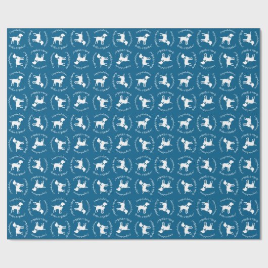 Labrador Theme - Dog Baby shower Blue Lab Cadeaupapier (Vlak)