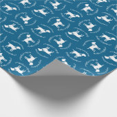 Labrador Theme - Dog Baby shower Blue Lab Cadeaupapier (Hoek)