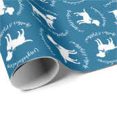 Labrador Theme - Dog Baby shower Blue Lab Cadeaupapier (Rol Hoek)