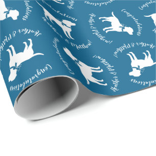 Labrador Theme - Dog Baby shower Blue Lab Cadeaupapier