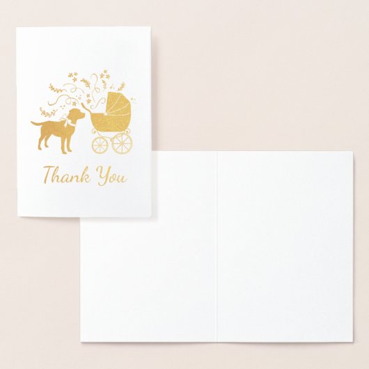 Labrador Theme - Dog Baby shower Blue Lab Folie Kaarten (Display)