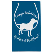 Labrador Theme - Dog Baby shower Blue Lab Klein Cadeauzakje (Achterkant)