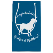 Labrador Theme - Dog Baby shower Blue Lab Klein Cadeauzakje (Voorkant)