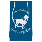 Labrador Theme - Dog Baby shower Blue Lab Klein Cadeauzakje (Voorkant)