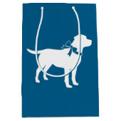 Labrador Theme - Dog Baby shower Blue Lab Medium Cadeauzakje (Voorkant)