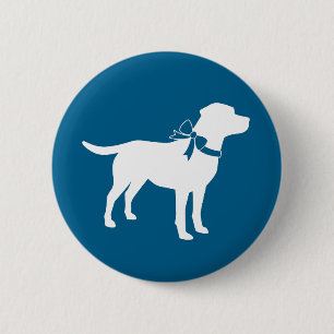 Labrador Theme - Dog Baby shower Blue Lab Ronde Button 5,7 Cm