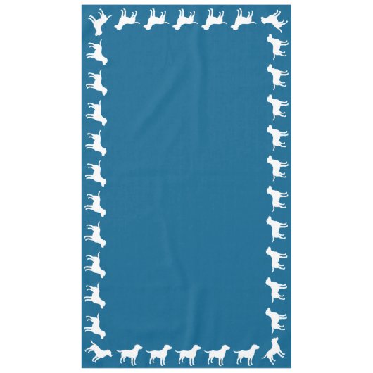 Labrador Theme - Dog Baby shower Blue Lab Tafelkleed (Voorkant)