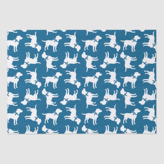 Labrador Theme - Dog Baby shower Blue Lab Tissuepapier (Voorkant)