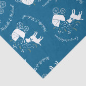 Labrador Theme - Dog Baby shower Blue Lab Tissuepapier (Detail)