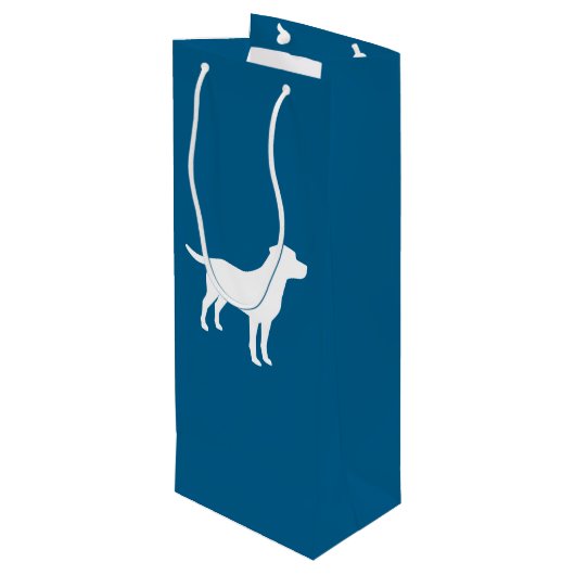 Labrador Theme - Dog Baby shower Blue Lab Wijn Cadeautas (Achterkant Gekanteld)