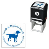 Labrador Theme - Dog Baby shower Blue Lab Zelfinktende Stempel (In situ)