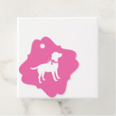 Labrador Theme Dog Baby shower Pink Lab Bedankjes Labels (In situ)