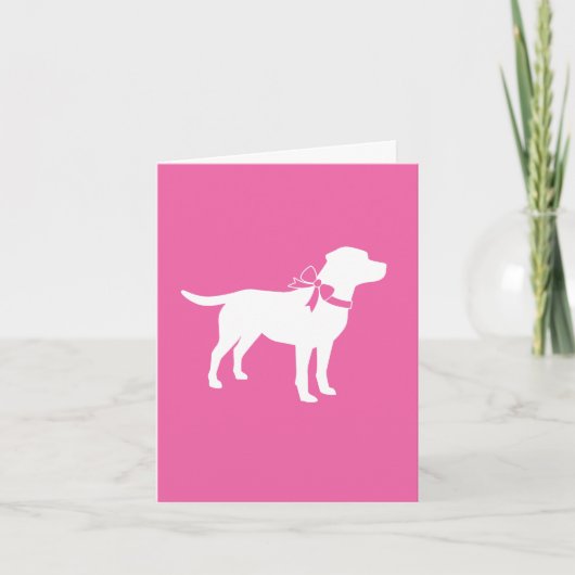 Labrador Theme Dog Baby shower Pink Lab Bedankkaart (Voorkant)