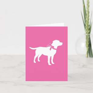 Labrador Theme Dog Baby shower Pink Lab Bedankkaart