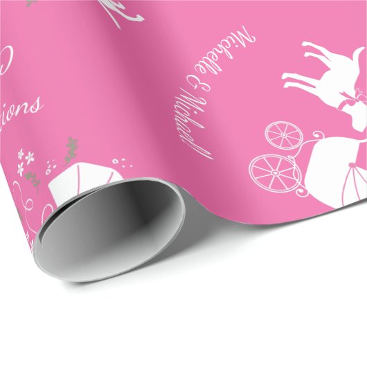 Labrador Theme Dog Baby shower Pink Lab Cadeaupapier (Rol Hoek)