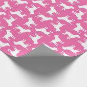Labrador Theme Dog Baby shower Pink Lab Cadeaupapier (Hoek)