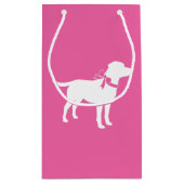 Labrador Theme Dog Baby shower Pink Lab Klein Cadeauzakje (Achterkant)