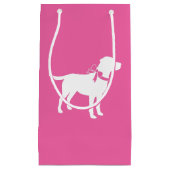 Labrador Theme Dog Baby shower Pink Lab Klein Cadeauzakje (Voorkant)