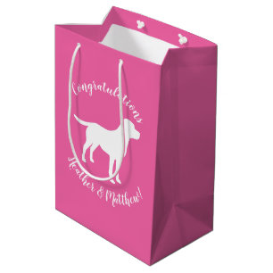 Labrador Theme Dog Baby shower Pink Lab Medium Cadeauzakje
