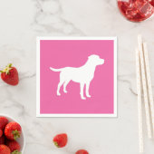 Labrador Theme Dog Baby shower Pink Lab Servet (Insitu)