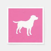 Labrador Theme Dog Baby shower Pink Lab Servet (Voorkant)