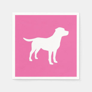 Labrador Theme Dog Baby shower Pink Lab Servet