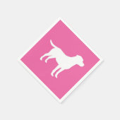 Labrador Theme Dog Baby shower Pink Lab Servet (Hoek)