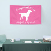 Labrador Theme Dog Baby shower Pink Lab Spandoek (Beurs)