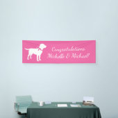 Labrador Theme Dog Baby shower Pink Lab Spandoek (Beurs)
