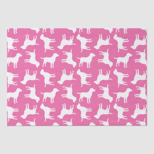 Labrador Theme Dog Baby shower Pink Lab Tissuepapier (Voorkant)