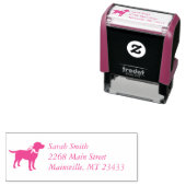 Labrador Theme Dog Baby shower Pink Lab Zelfinktende Stempel (In situ)