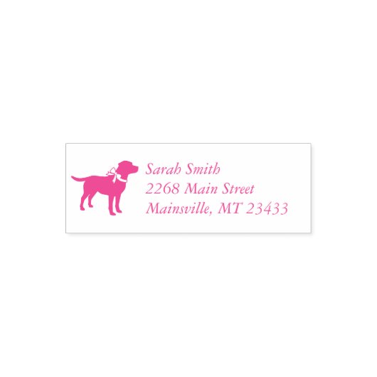 Labrador Theme Dog Baby shower Pink Lab Zelfinktende Stempel (Design)