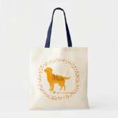 Labrador Tote Bag  Personalized Pastel Orange Gift (Voorkant)