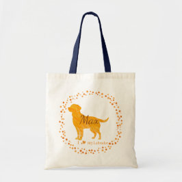 Labrador Tote Bag  Personalized Pastel Orange Gift