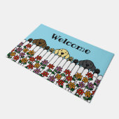 Labrador Trio die je kijkt welkom Deurmat (Schuin)